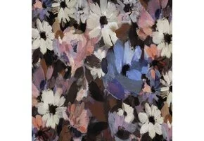 French Terry Stof Digitale Print – Bloemenveld Violet