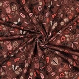 Sweat Digitale Print Bloemen Bruin – Zacht & Speels