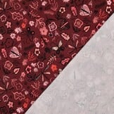 Sweat Digitale Print Bloemen Bordeaux – Zacht & Speels