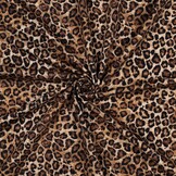 Jersey Katoen Panter Camel – Trendy, Zacht & Rekbaar