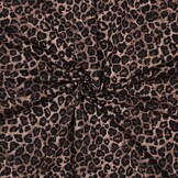 Jersey Katoen Panter Bruin – Trendy, Zacht & Rekbaar