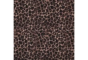 Jersey Katoen Stof Digitale Print – Panter Bruin