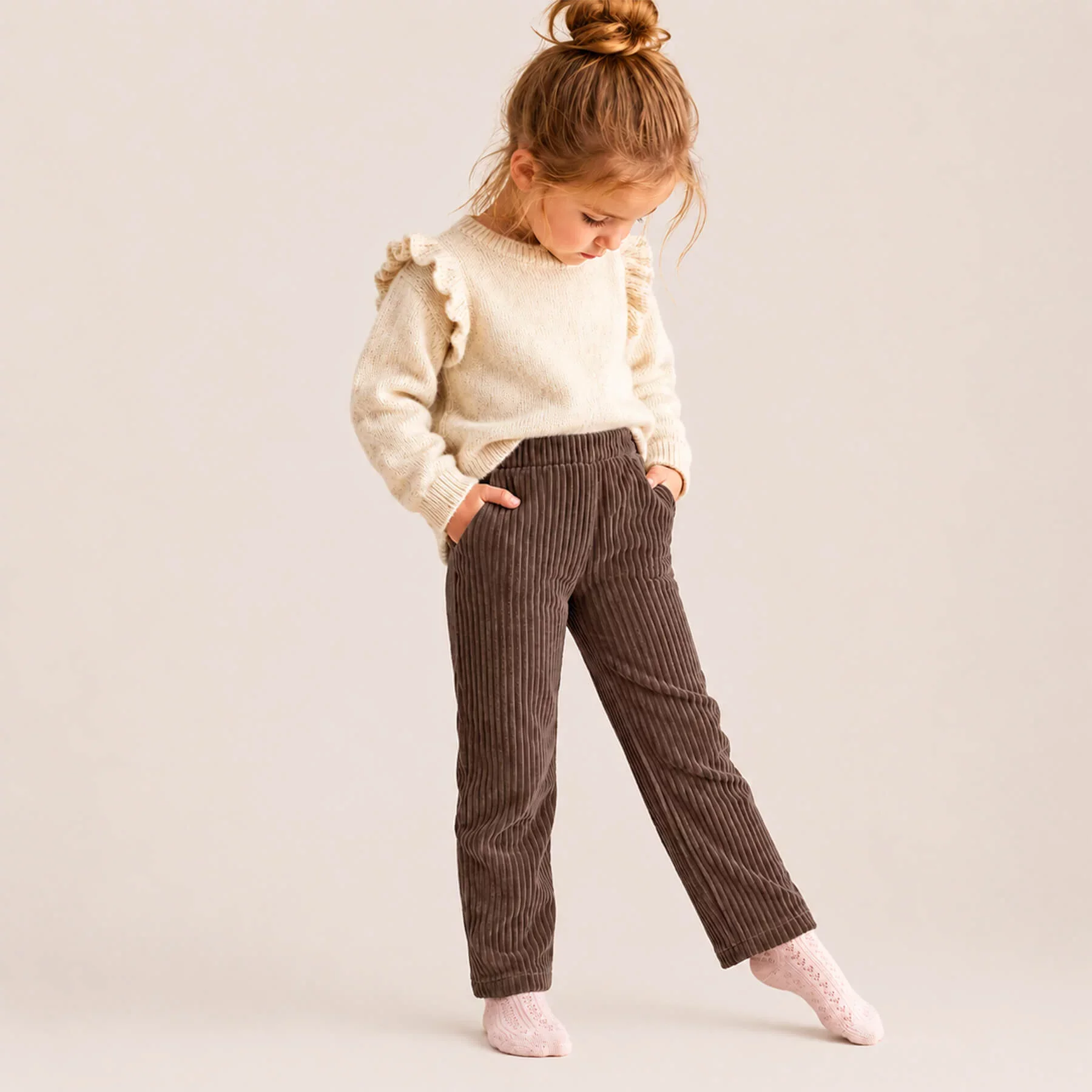 Brede Ribfluweel Jersey Stof Chocolade Bruin – Zacht & Stijlvol