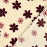 Teddy Stof Bloemen Ecru – Zacht, Warm & Schattig