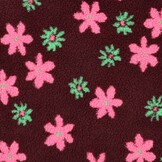 Teddy Stof Bloemen Bordeauxrood – Zacht, Warm & Schattig