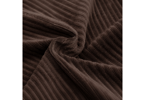 Brede Ribfluweel Jersey Stof Chocolade Bruin