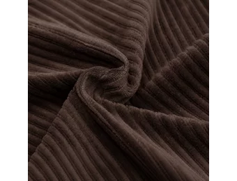 Brede Ribfluweel Jersey Stof Chocolade Bruin