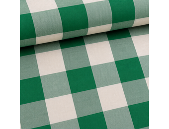 Katoen Stof Madrasruit 5 cm – Groen/Wit