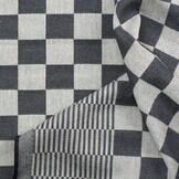 Dambont Theedoekenstof Zwart – Stevige Katoenen Pompdoek