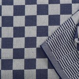 Dambont Theedoekenstof Marine – Stevige Katoenen Pompdoek