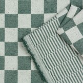 Dambont Theedoekenstof Donkergroen – Stevige Katoenen Pompdoek
