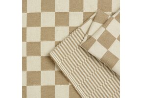 Dambont Theedoekenstof Zandbeige