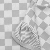 Dambont Theedoekenstof Lichtgrijs – Stevige Katoenen Pompdoek