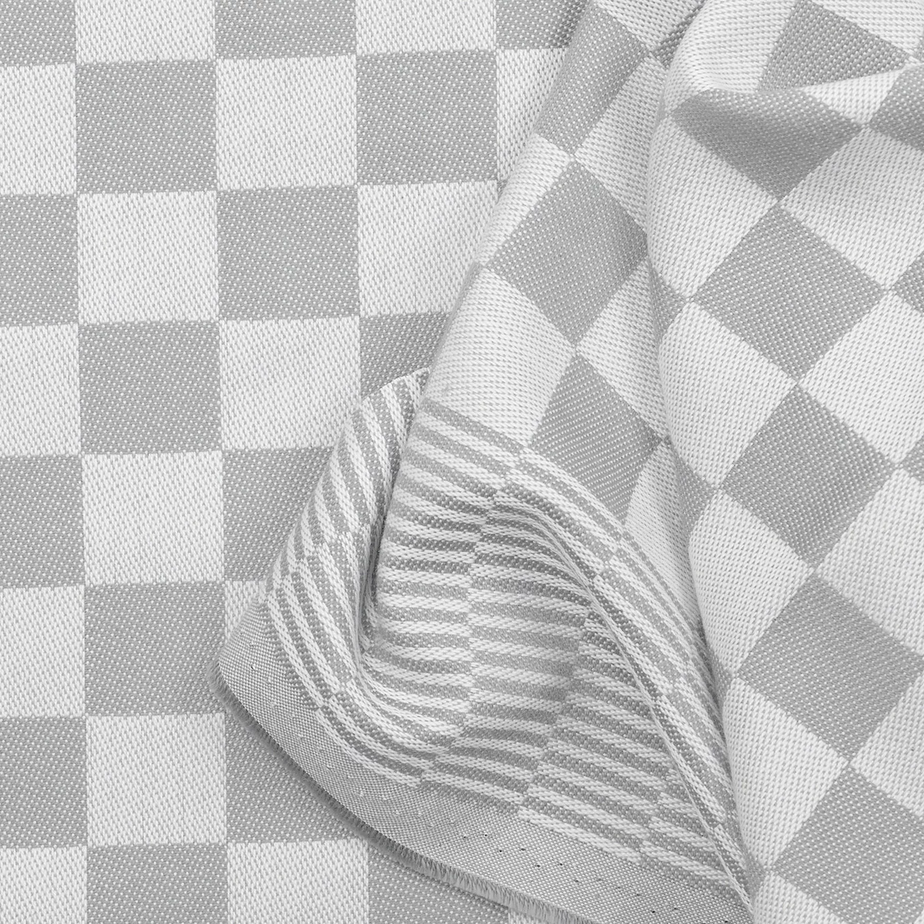 Dambont Theedoekenstof Lichtgrijs – Stevige Katoenen Pompdoek