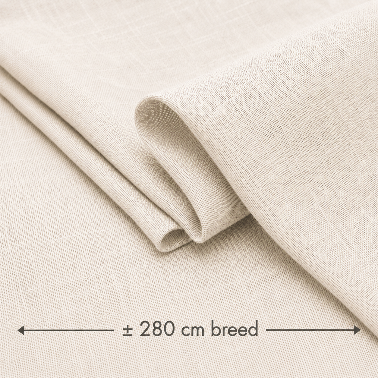 Linnen Stof (280cm Breed) Naturel Beige – Natuurlijk & Extra Breed