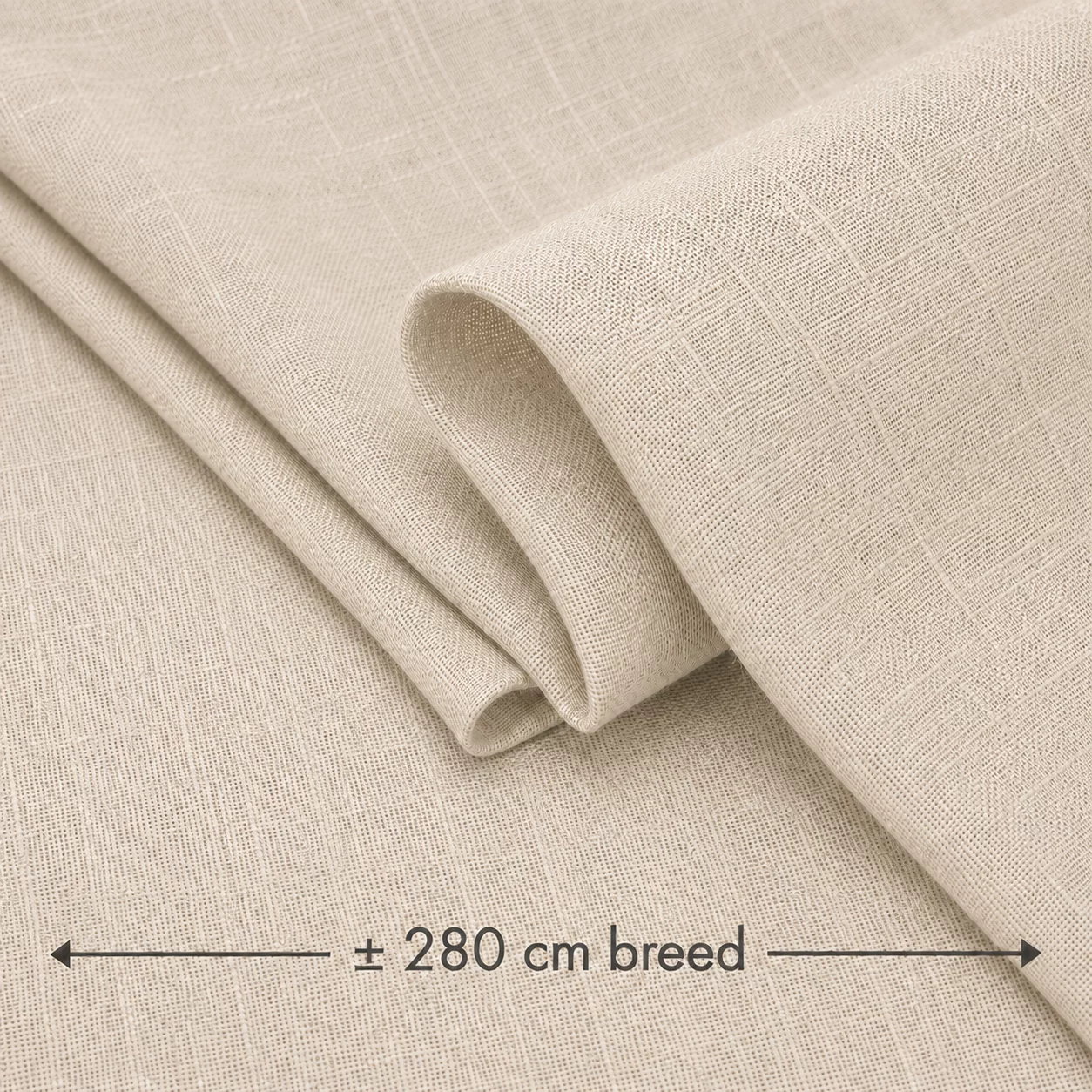 Linnen Stof (280cm Breed) Licht Beige – Natuurlijk & Extra Breed