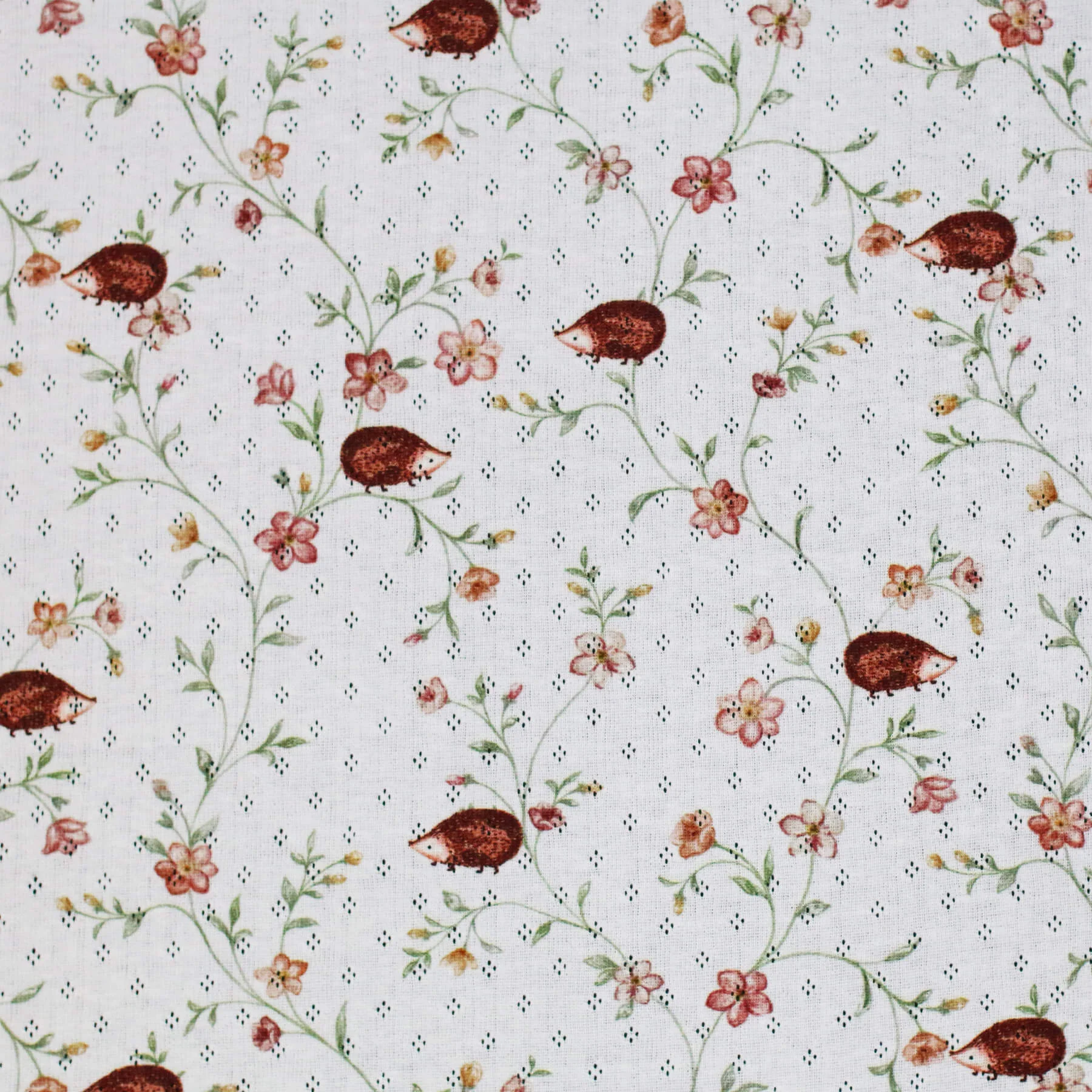 Pointelle Jersey Egel in Tuin – Zacht, Luchtig & Rekbaar