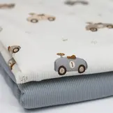 Rib Jersey Stof Speelgoedauto – Klaar voor Avontuur