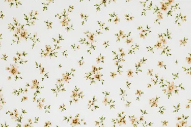 Rib Jersey Stof - Klassieke Bloem Naturel