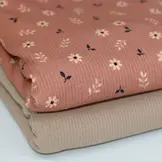 Rib Jersey Stof Klein Madeliefje Klei Roze – Zacht & Speels