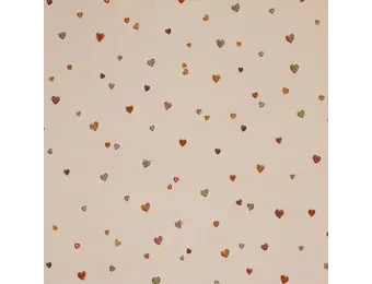 Rib Jersey Stof - Confettihartjes