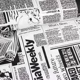 Katoen Stof Krant Zwart Wit – Voor Creatieve Projecten