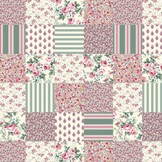Katoen Stof Fleurville Patchwork Bloemen Roze – Romantisch