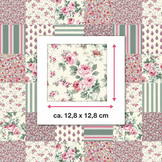 Katoen Stof Fleurville Patchwork Bloemen Roze – Romantisch