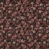 Jersey Katoen Bloemen Bruin – Zacht, Rekbaar & Ademend