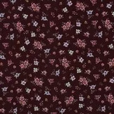 Jersey Katoen Bloemen Bordeauxrood – Zacht, Rekbaar & Ademend
