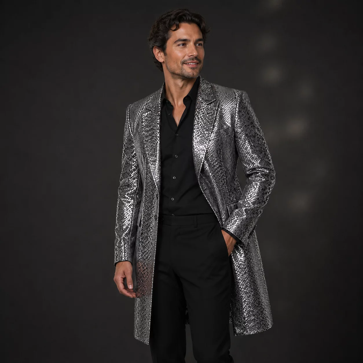 Metallic Folie Stof Party Bling Zilver – Carnaval & Showkleding