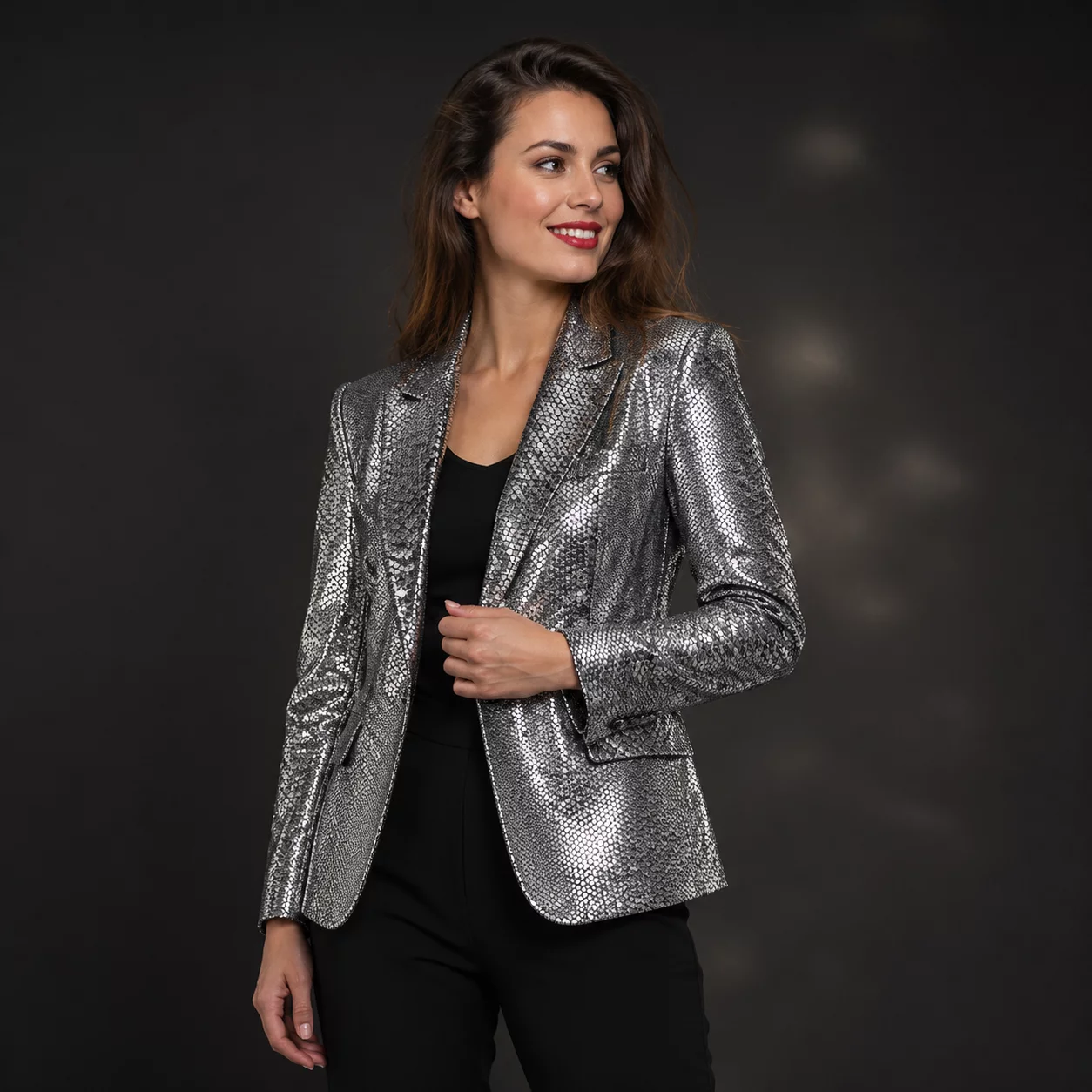 Metallic Folie Stof Party Bling Zilver – Carnaval & Showkleding