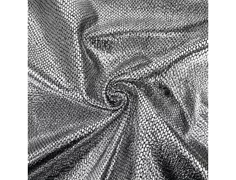 Metallic Folie Stof Party Bling – Zilver