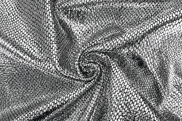 Metallic Folie Stof Party Bling – Zilver