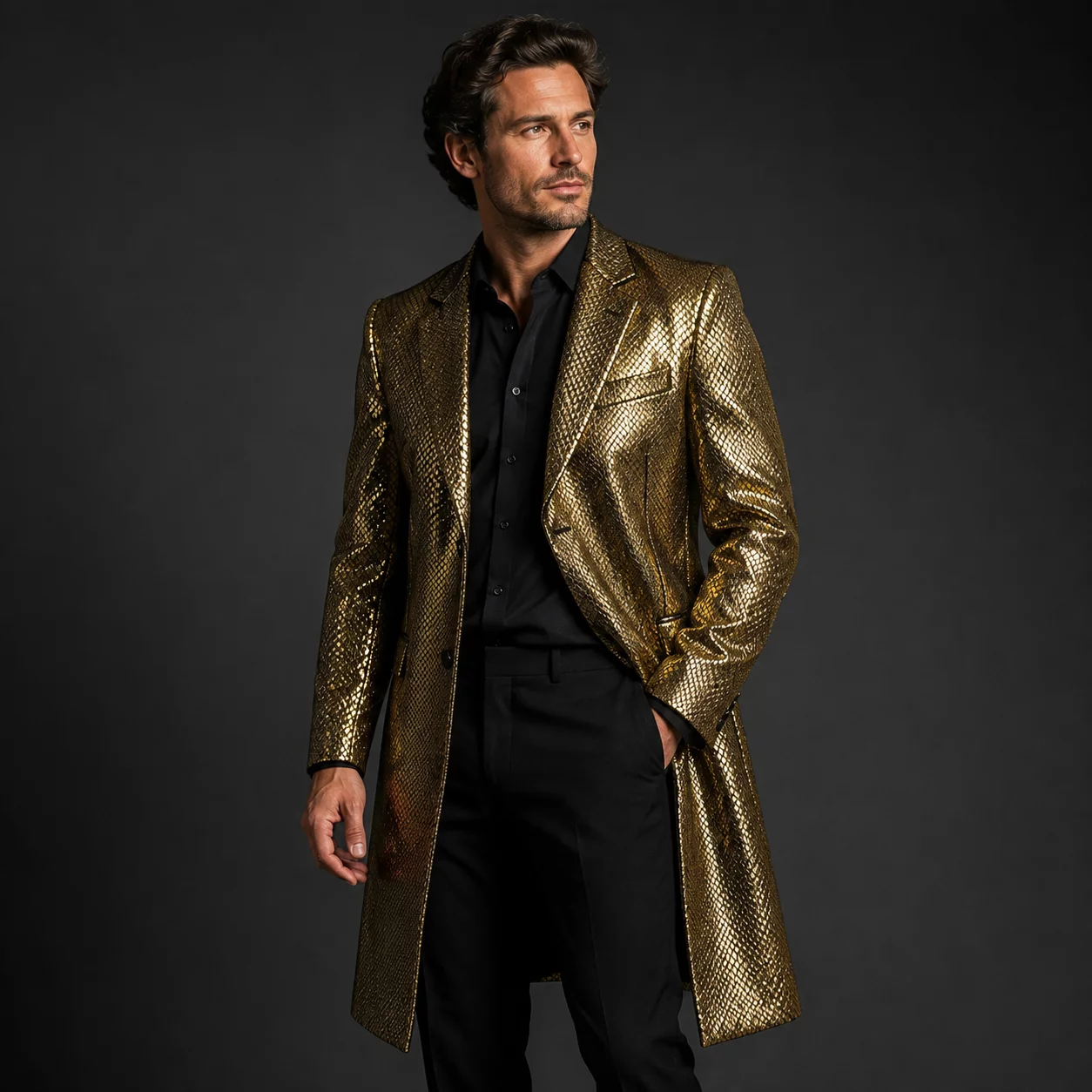 Metallic Folie Stof Party Bling Goud – Carnaval & Showkleding
