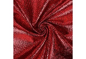 Metallic Folie Stof Party Bling – Rood