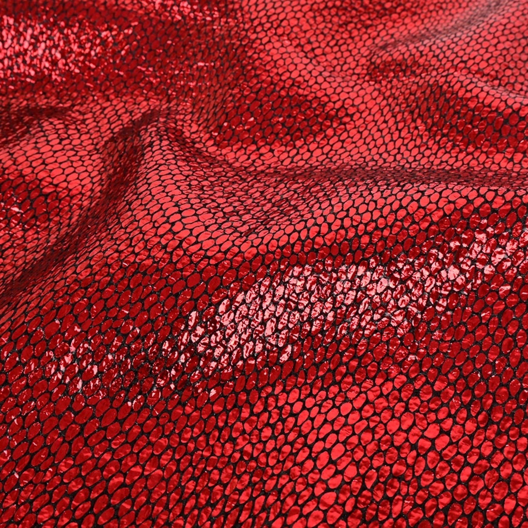 Metallic Folie Stof Party Bling Rood – Carnaval & Showkleding