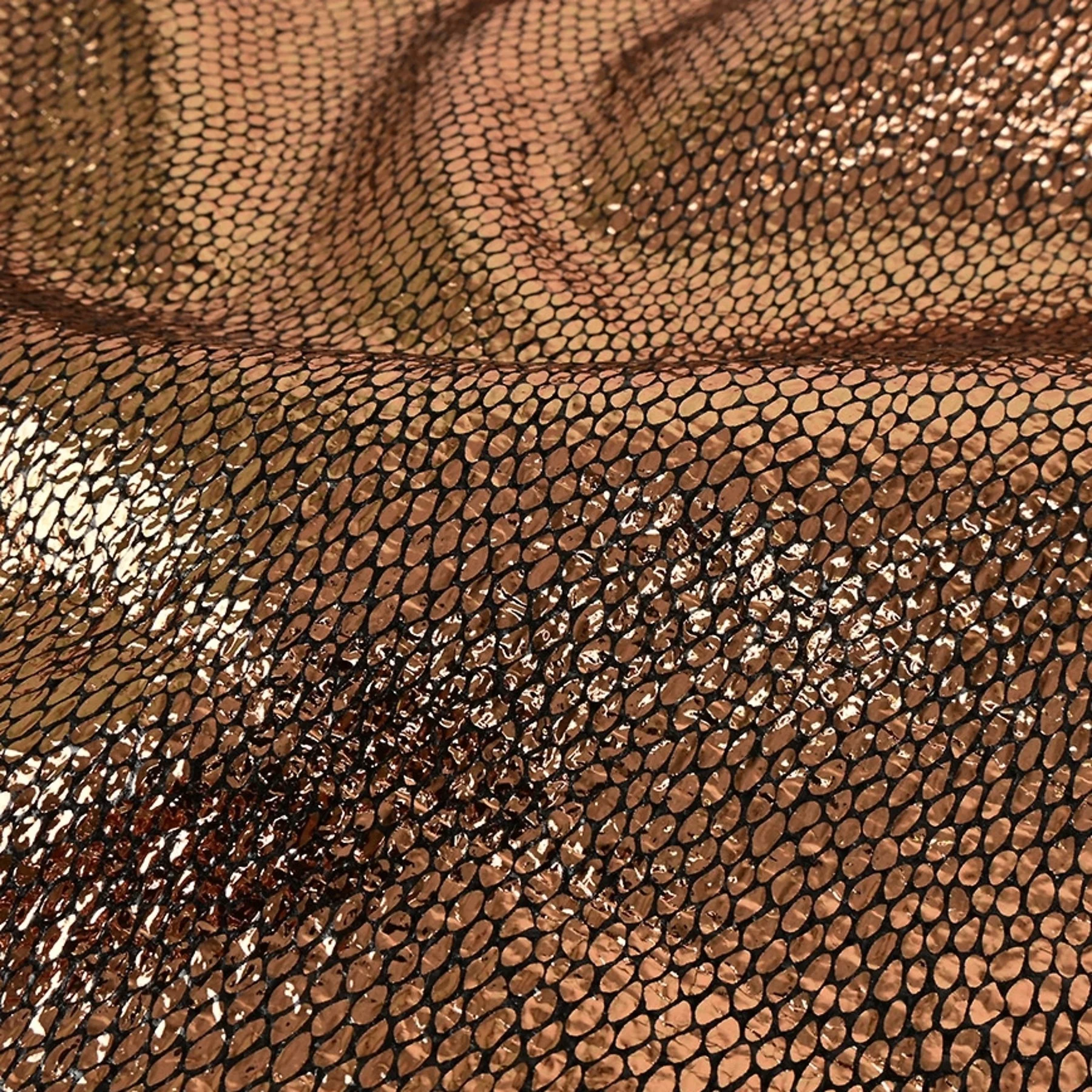 Metallic Folie Stof Party Bling Brons – Carnaval & Showkleding