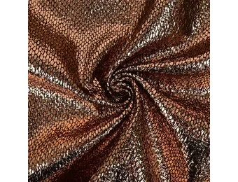 Metallic Folie Stof Party Bling – Brons