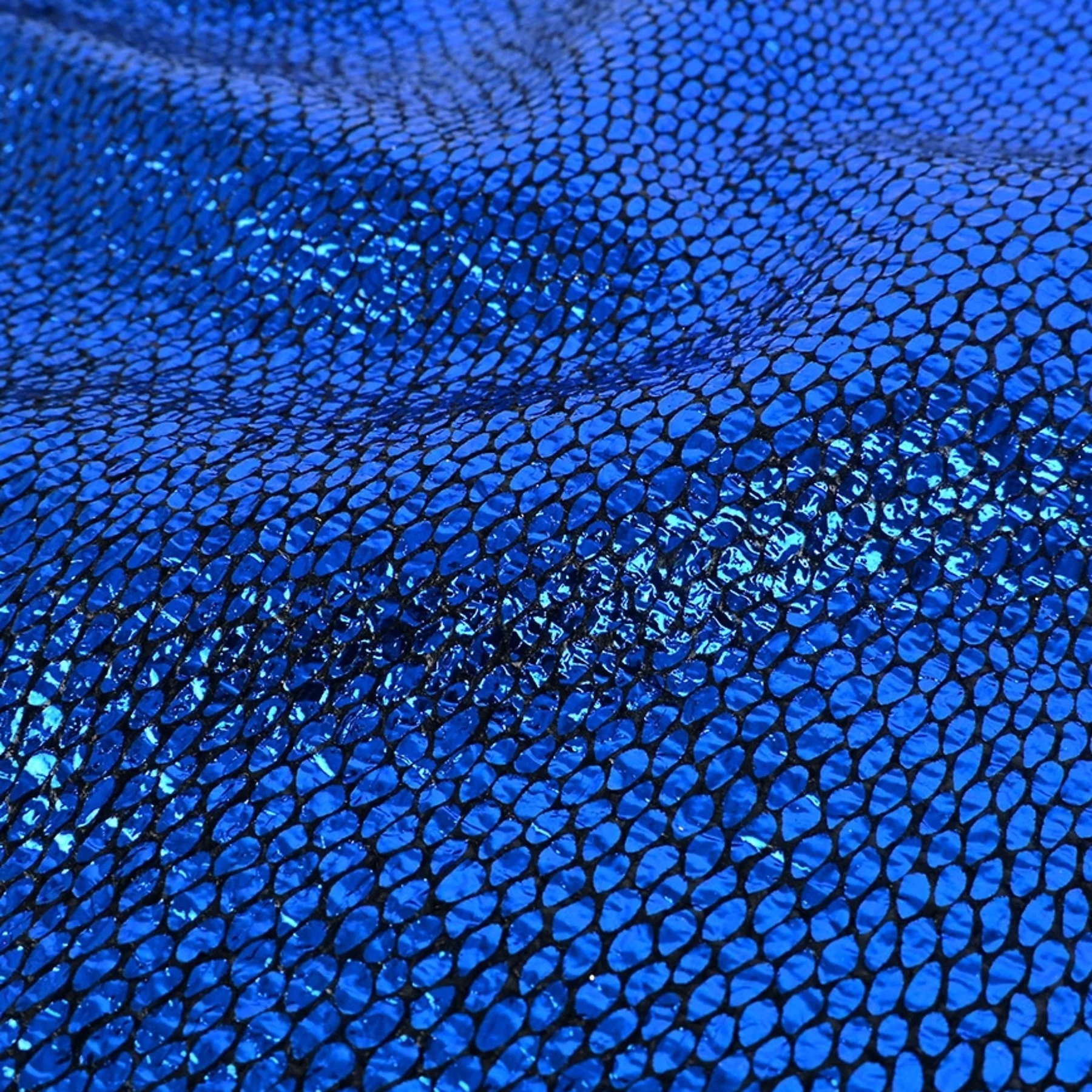 Metallic Folie Stof Party Bling Blauw – Carnaval & Showkleding