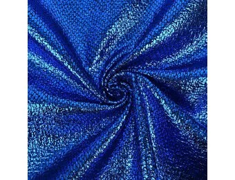 Metallic Folie Stof Party Bling – Blauw