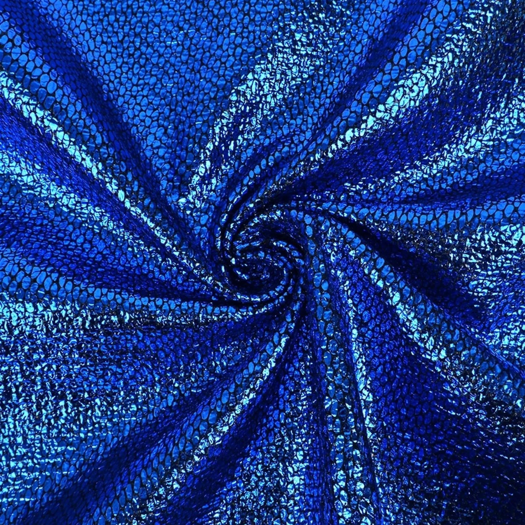 Metallic Folie Stof Party Bling Blauw – Carnaval & Showkleding