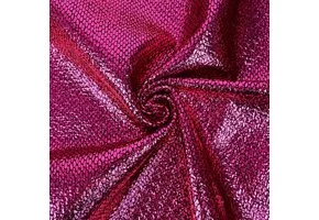 Metallic Folie Stof Party Bling – Fuchsia