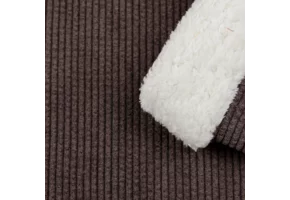 Faux Fur Corduroy Stof - Bruin