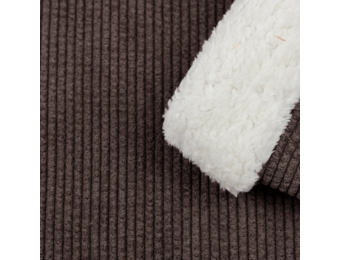 Faux Fur Corduroy Stof - Bruin