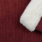 Faux Fur Corduroy Stof Bordeaux – Warm, Dubbelzijdig & Stijlvol