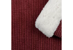 Faux Fur Corduroy Stof - Bordeaux