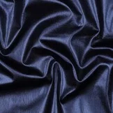 Katoen Stof Metallic Foil – Blauw met subtiel glittereffect