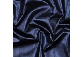 Katoen Stof Metallic Foil – Blauw