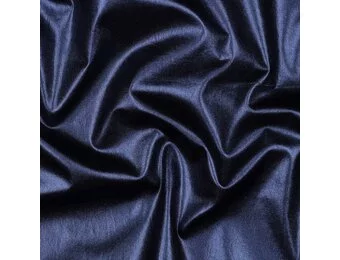 Katoen Stof Metallic Foil – Blauw